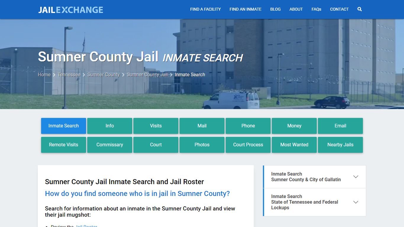 Inmate Search: Roster & Mugshots - Sumner County Jail, TN